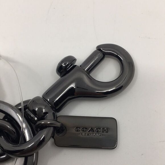 Coach Embroidered Rocket Bag Charm in BK/Black Refined Calf Leather NWT F58491 - Picture 8 of 16